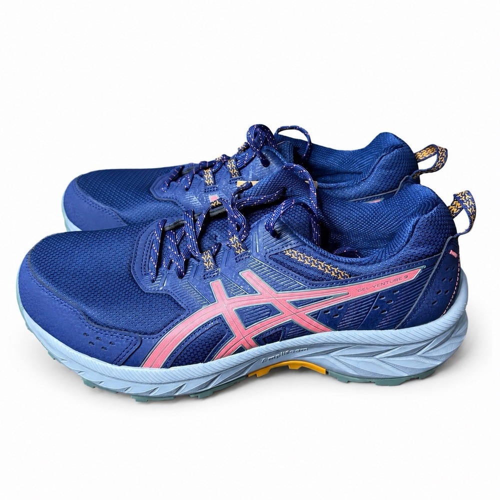 ASICS Gel Venture 9 Blue Pink 1012B314 Women's Size 10 Wide Trail Shoes NWT!